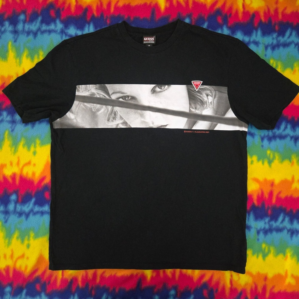 Guess Originals x Pleasures Drew Barrymore Black Graphic T-Shirt Mens L 2021